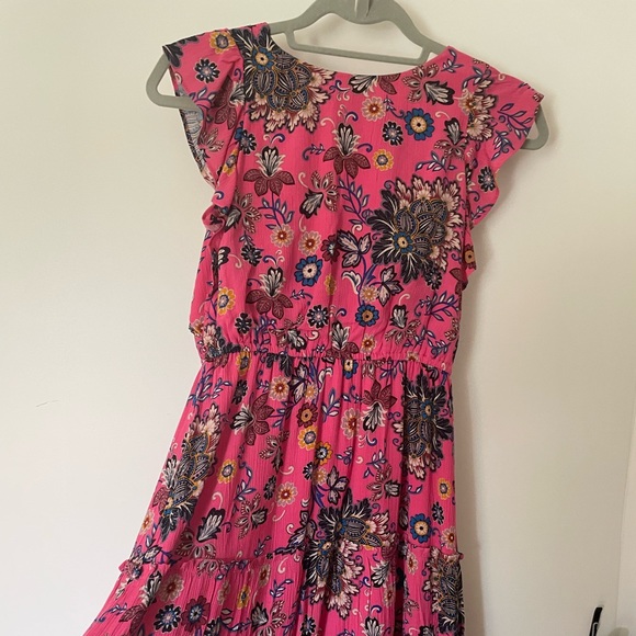 LOFT EXTRA SMALL PETITE BRIGHT PINK SUMMER DRESS SHORT NEVER WORN - Picture 10 of 16